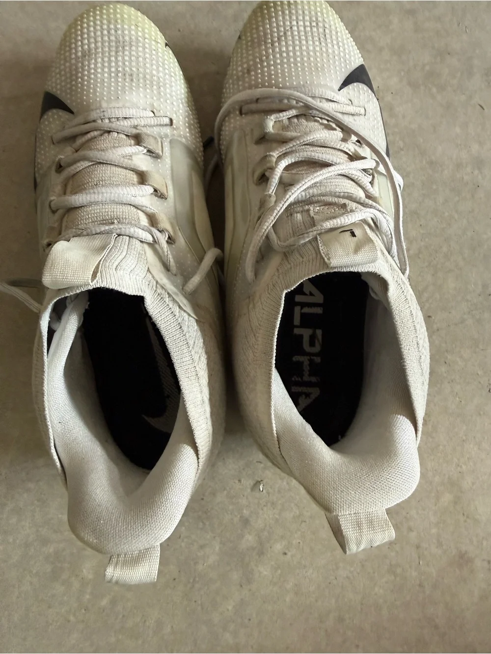 Nike Men’s Athletic Shoes in White, Light Gray and Black